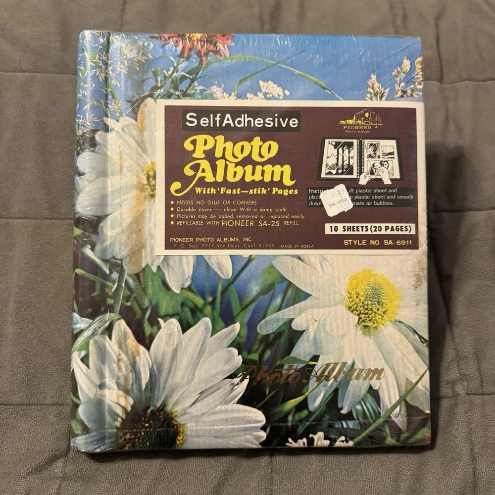 Vintage Pioneer Photo Album 20 Pages Self Adhesive Daisies Sealed NOS